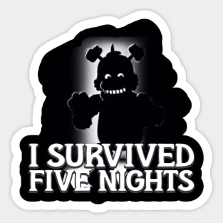 I survived five nights Sticker